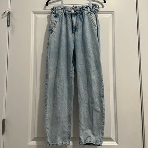 Zara High Rise Straight Leg Jeans